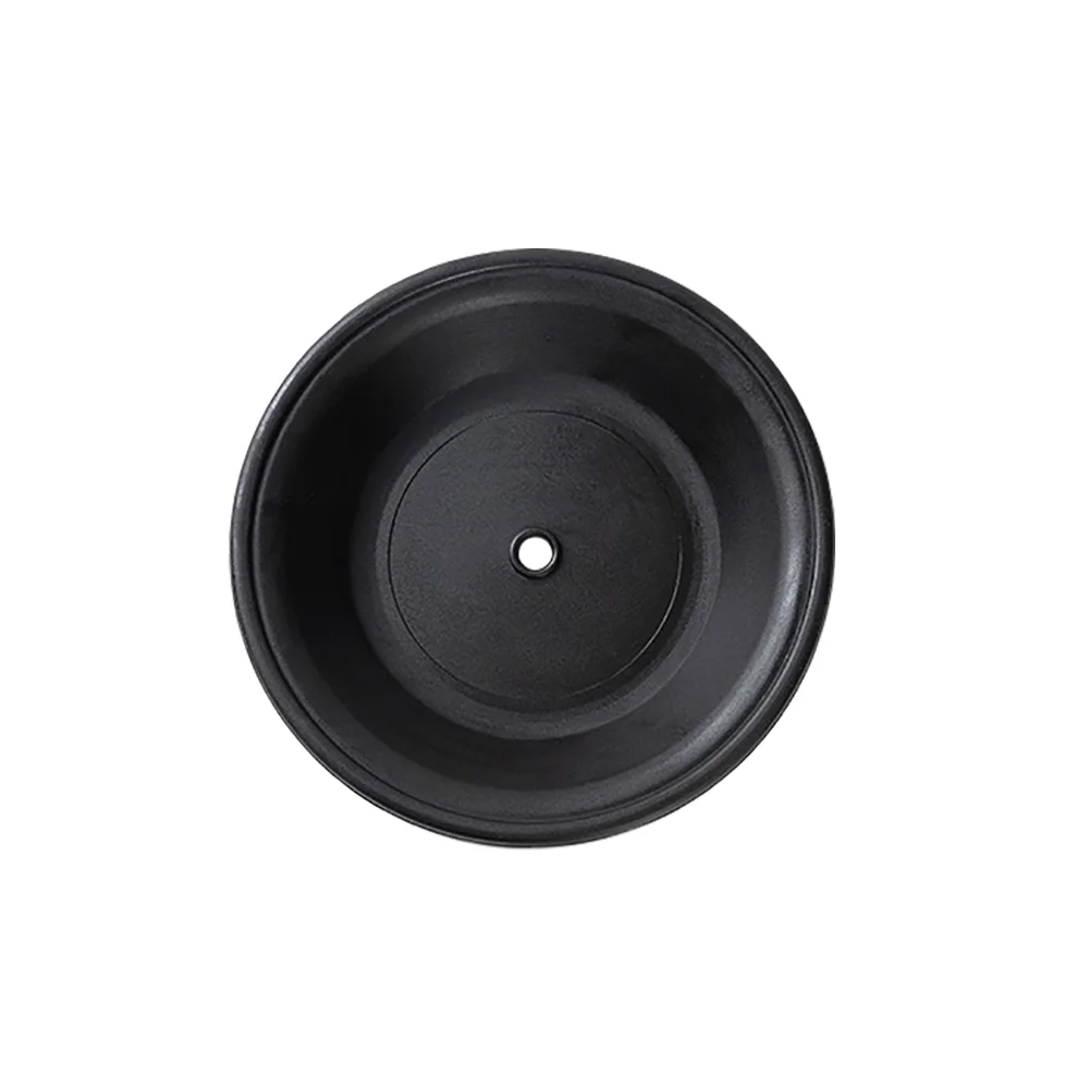 Circular black industrial seals fabric-reinforced rubber membrane for diaphragm pump and valve sealing applications