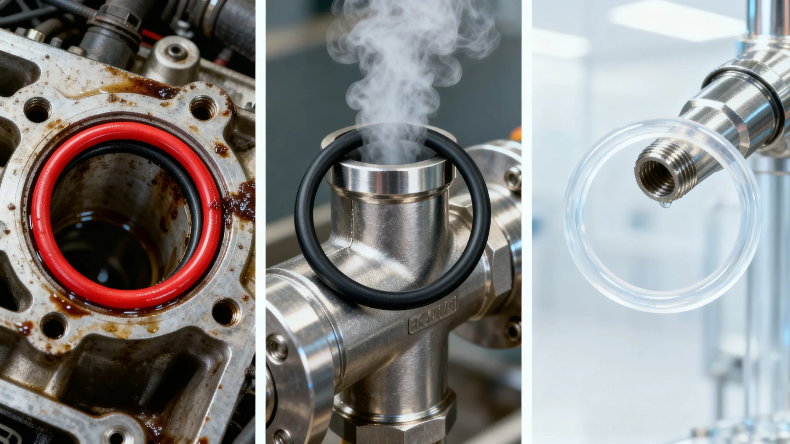 what are O-rings used for - material selection and application examples including FKM EPDM and silicone